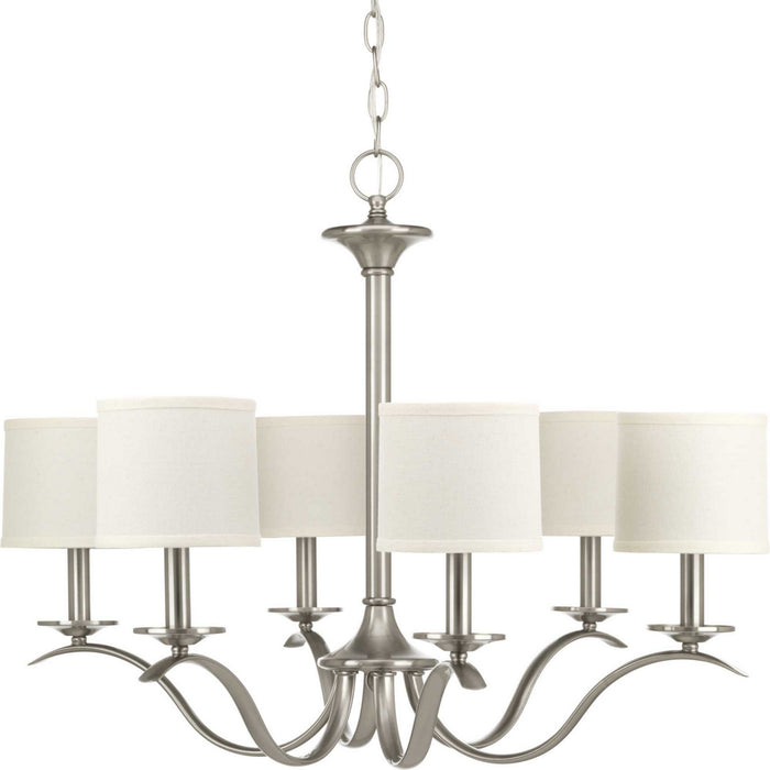 Myhouse Lighting Progress Lighting - P4739-09 - Six Light Chandelier - Inspire - Brushed Nickel