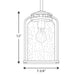 Myhouse Lighting Progress Lighting - P5561-20 - One Light Hanging Lantern - Botta - Antique Bronze