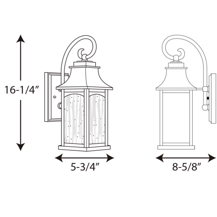 Myhouse Lighting Progress Lighting - P5753-31 - One Light Wall Lantern - Maison - Black