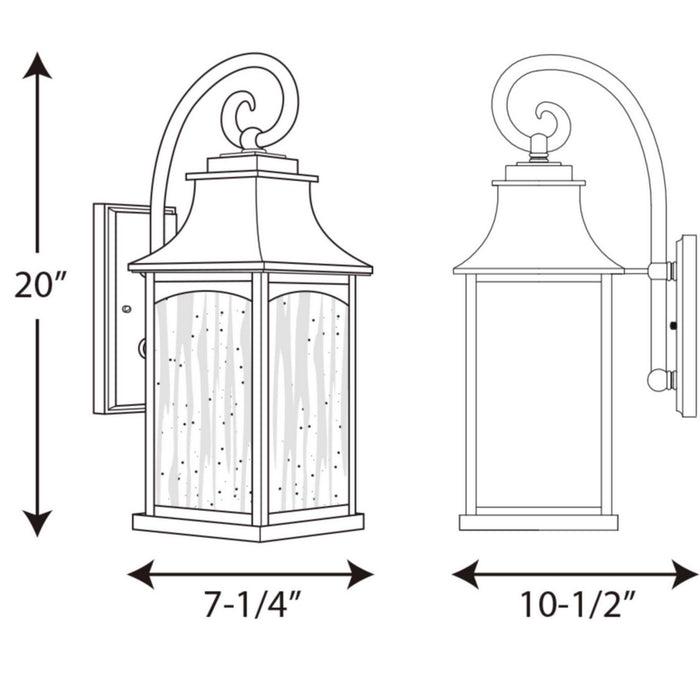 Myhouse Lighting Progress Lighting - P5754-31 - Two Light Wall Lantern - Maison - Black