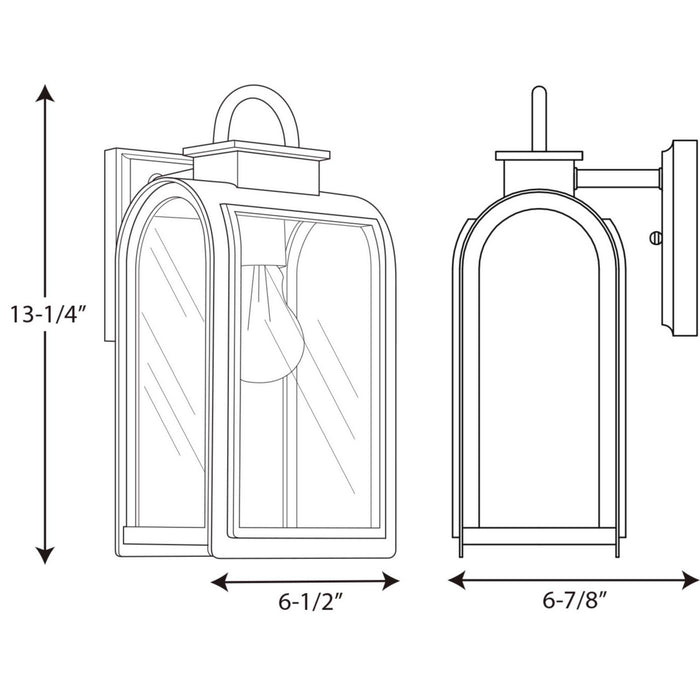 Myhouse Lighting Progress Lighting - P6030-108 - One Light Wall Lantern - Refuge - Oil Rubbed Bronze