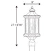 Myhouse Lighting Progress Lighting - P6429-20 - One Light Post Lantern - Edition - Antique Bronze