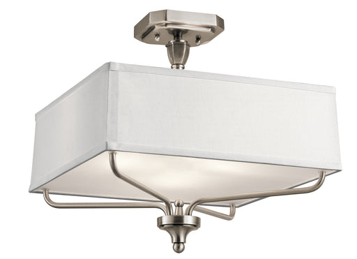 Myhouse Lighting Kichler - 43309CLP - Three Light Semi Flush Mount - Arlo - Classic Pewter