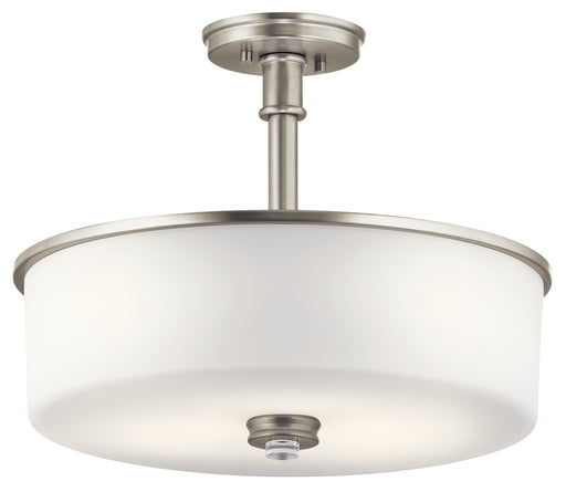 Myhouse Lighting Kichler - 43925NI - Three Light Pendant/Semi Flush Mount - Joelson - Brushed Nickel