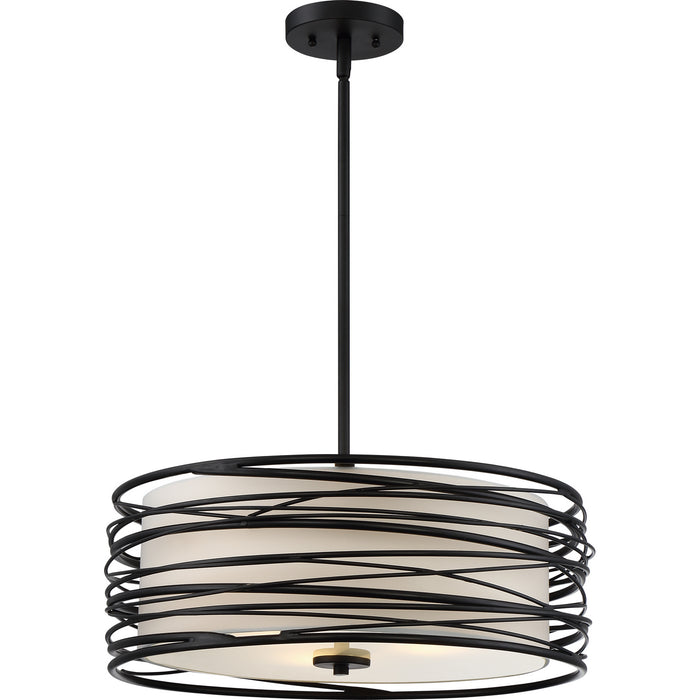 Myhouse Lighting Quoizel - SPL2820K - Three Light Pendant - Spiral - Mystic Black