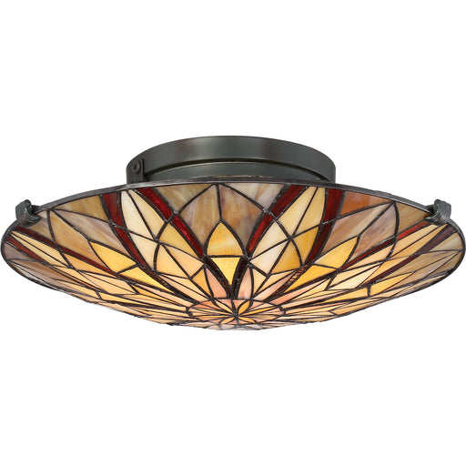 Myhouse Lighting Quoizel - TFVY1400VA - Two Light Flush Mount - Victory - Valiant Bronze