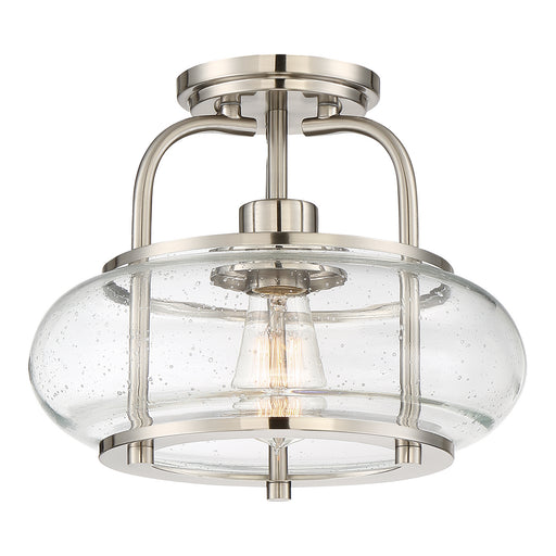 Myhouse Lighting Quoizel - TRG1712BN - One Light Semi Flush Mount - Trilogy - Brushed Nickel