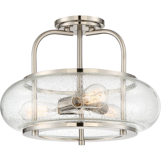 Myhouse Lighting Quoizel - TRG1716BN - Three Light Semi-Flush Mount - Trilogy - Brushed Nickel