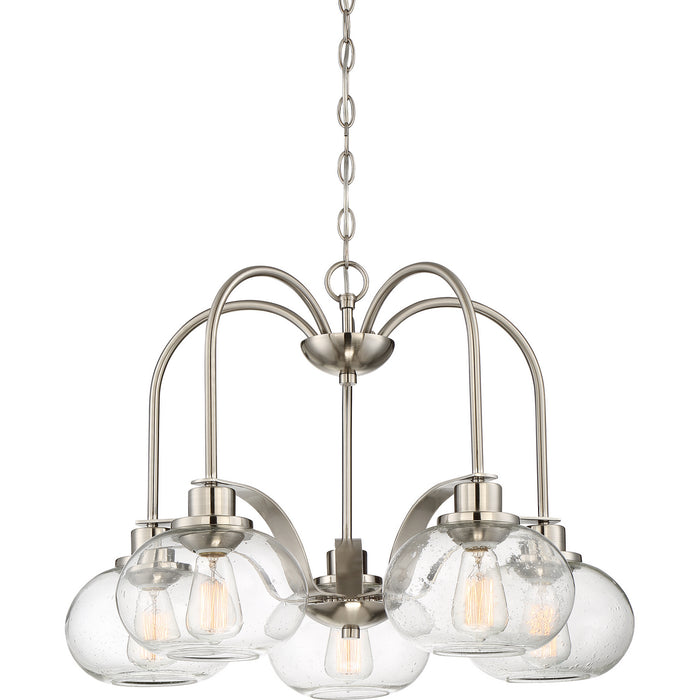 Myhouse Lighting Quoizel - TRG5105BN - Five Light Chandelier - Trilogy - Brushed Nickel