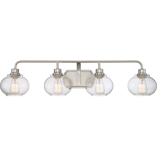 Myhouse Lighting Quoizel - TRG8604BN - Four Light Bath Fixture - Trilogy - Brushed Nickel