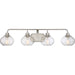 Myhouse Lighting Quoizel - TRG8604BN - Four Light Bath Fixture - Trilogy - Brushed Nickel