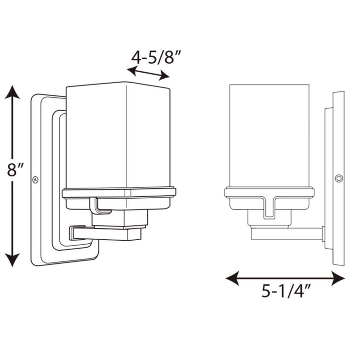 Myhouse Lighting Progress Lighting - P2193-09 - One Light Bath - Metric - Brushed Nickel