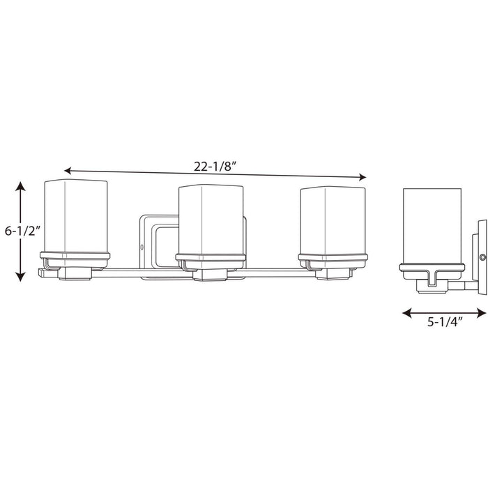 Myhouse Lighting Progress Lighting - P2195-15 - Three Light Bath - Metric - Polished Chrome