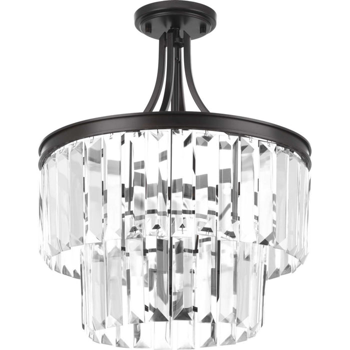 Myhouse Lighting Progress Lighting - P2326-20 - Three Light Semi-Flush Convertible - Glimmer - Antique Bronze