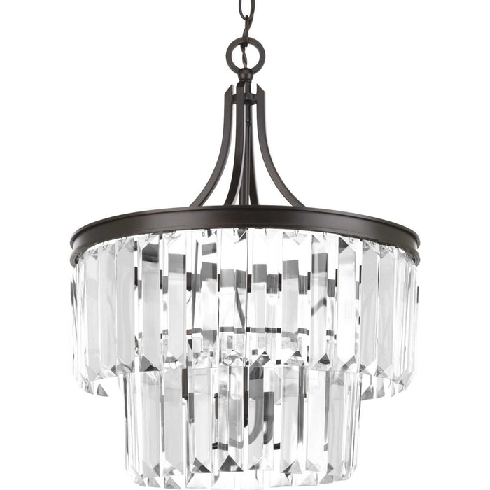 Myhouse Lighting Progress Lighting - P2326-20 - Three Light Semi-Flush Convertible - Glimmer - Antique Bronze