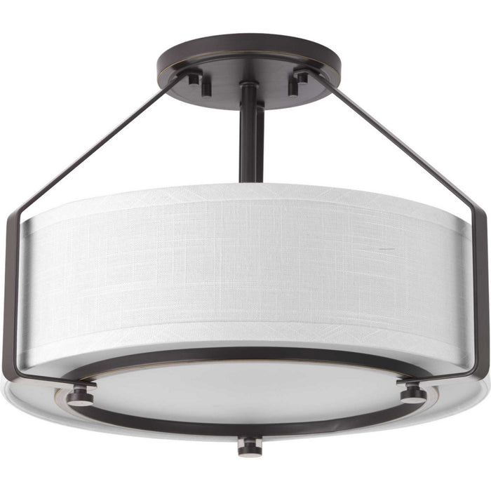 Myhouse Lighting Progress Lighting - P3604-20 - Three Light Semi-Flush Mount - Ratio - Antique Bronze