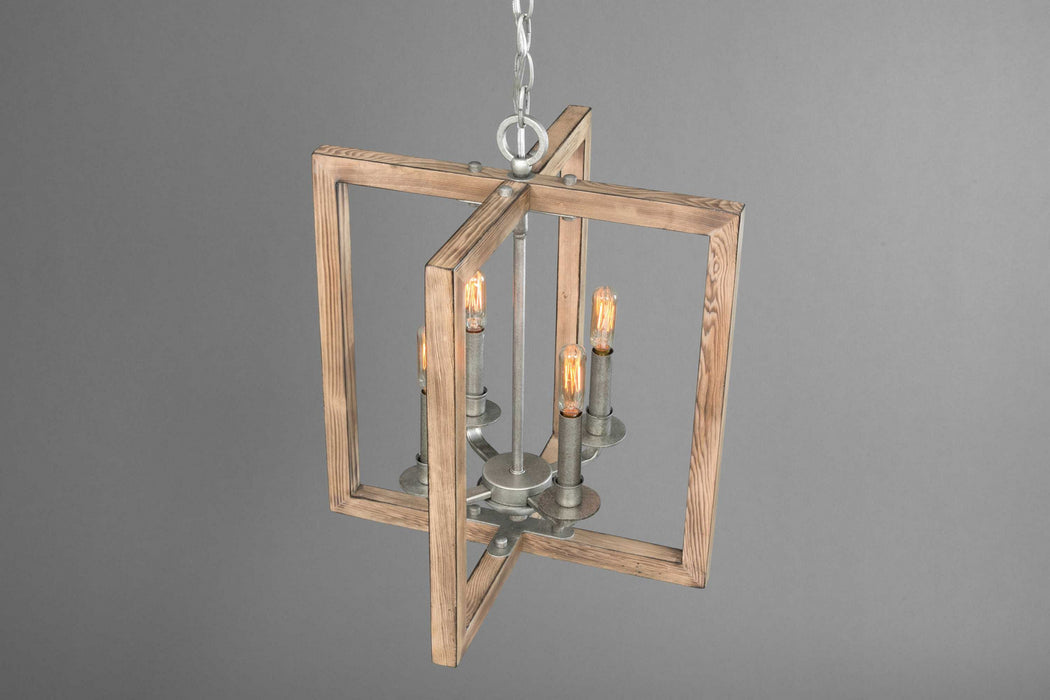 Myhouse Lighting Progress Lighting - P4760-141 - Four Light Chandelier - Turnbury - Galvanized Finish