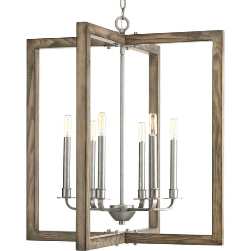 Myhouse Lighting Progress Lighting - P4761-141 - Six Light Chandelier - Turnbury - Galvanized Finish