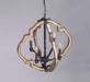 Myhouse Lighting Progress Lighting - P4766-71 - Four Light Chandelier - Spicewood - Gilded Iron