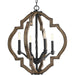 Myhouse Lighting Progress Lighting - P4766-71 - Four Light Chandelier - Spicewood - Gilded Iron