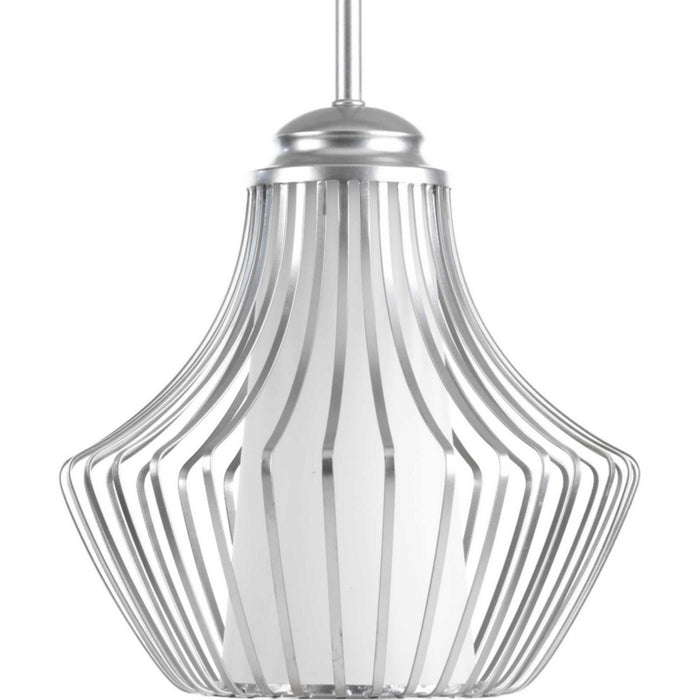 Myhouse Lighting Progress Lighting - P5324-121 - One Light Pendant - Finn - Metallic Silver