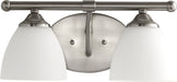 Myhouse Lighting Quorum - 5150-2-65 - Two Light Vanity - Brooks - Satin Nickel w/ Satin Opal