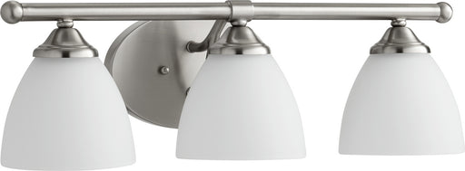 Myhouse Lighting Quorum - 5150-3-65 - Three Light Vanity - Brooks - Satin Nickel w/ Satin Opal