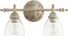 Myhouse Lighting Quorum - 5257-2-70 - Two Light Vanity - 5257 Vanities - Persian White w/ Clear/Seeded