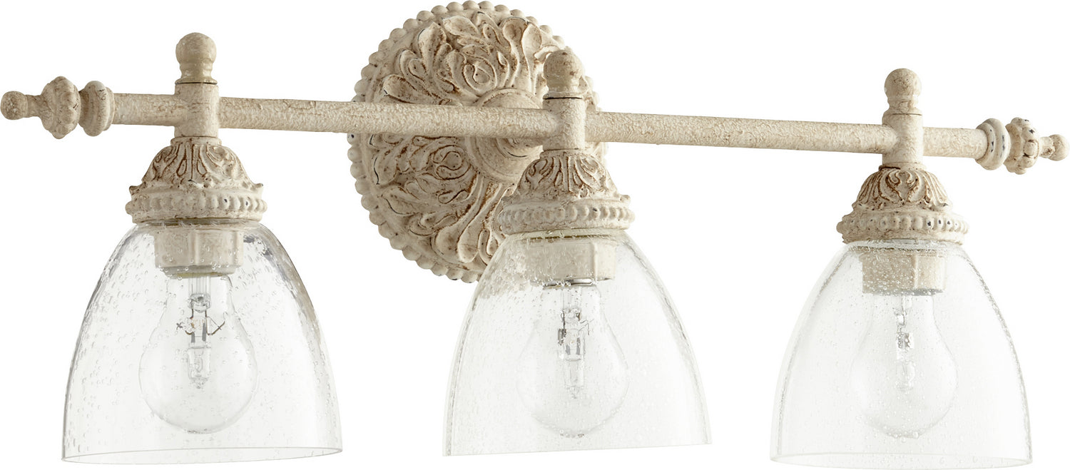 Myhouse Lighting Quorum - 5257-3-70 - Three Light Vanity - 5257 Vanities - Persian White w/ Clear/Seeded