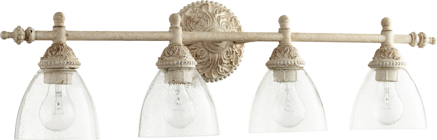 Myhouse Lighting Quorum - 5257-4-70 - Four Light Vanity - 5257 Vanities - Persian White w/ Clear/Seeded