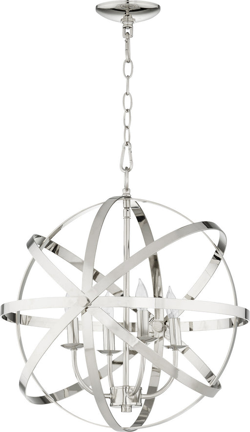 Myhouse Lighting Quorum - 6009-4-62 - Four Light Chandelier - Celeste - Polished Nickel