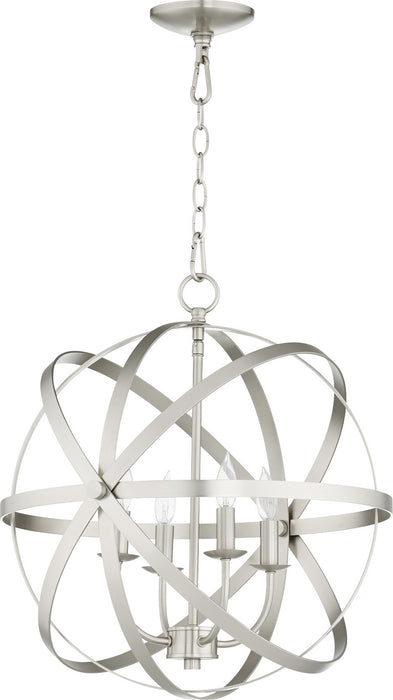 Myhouse Lighting Quorum - 6009-4-65 - Four Light Chandelier - Celeste - Satin Nickel