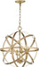 Myhouse Lighting Quorum - 6009-4-80 - Four Light Chandelier - Celeste - Aged Brass