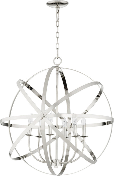 Myhouse Lighting Quorum - 6009-6-62 - Six Light Chandelier - Celeste - Polished Nickel