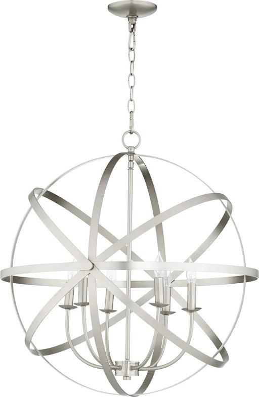 Myhouse Lighting Quorum - 6009-6-65 - Six Light Chandelier - Celeste - Satin Nickel