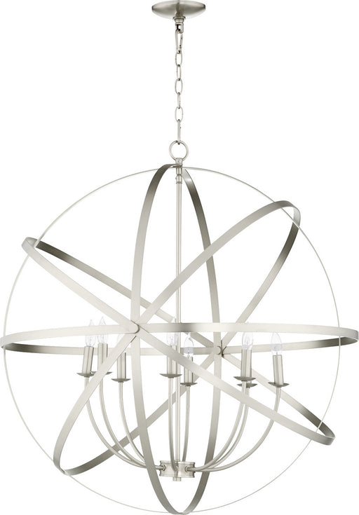 Myhouse Lighting Quorum - 6009-8-65 - Eight Light Chandelier - Celeste - Satin Nickel