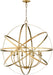 Myhouse Lighting Quorum - 6009-8-80 - Eight Light Chandelier - Celeste - Aged Brass