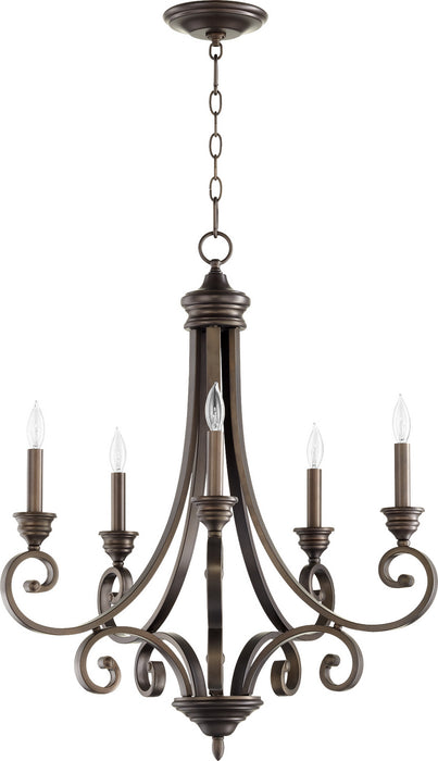 Myhouse Lighting Quorum - 6054-5-86 - Five Light Chandelier - Bryant - Oiled Bronze