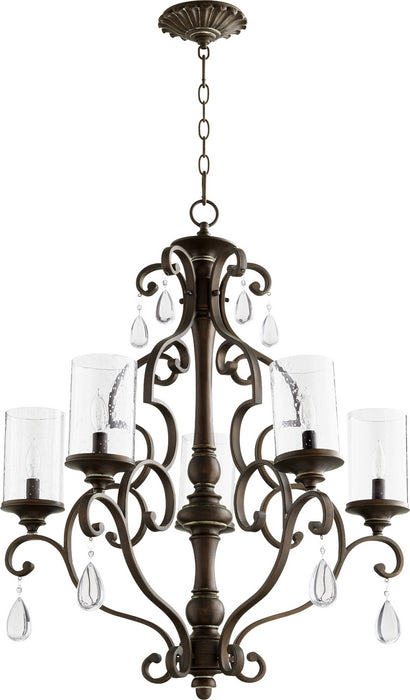 Myhouse Lighting Quorum - 6073-5-39 - Five Light Chandelier - San Miguel - Vintage Copper