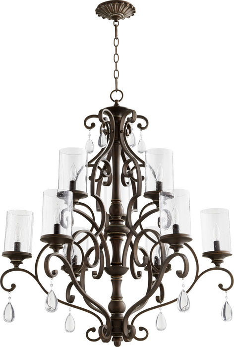 Myhouse Lighting Quorum - 6073-9-39 - Nine Light Chandelier - San Miguel - Vintage Copper