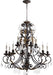 Myhouse Lighting Quorum - 6157-12-44 - 12 Light Chandelier - Rio Salado - Toasted Sienna With Mystic Silver