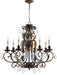 Myhouse Lighting Quorum - 6157-8-44 - Eight Light Chandelier - Rio Salado - Toasted Sienna With Mystic Silver