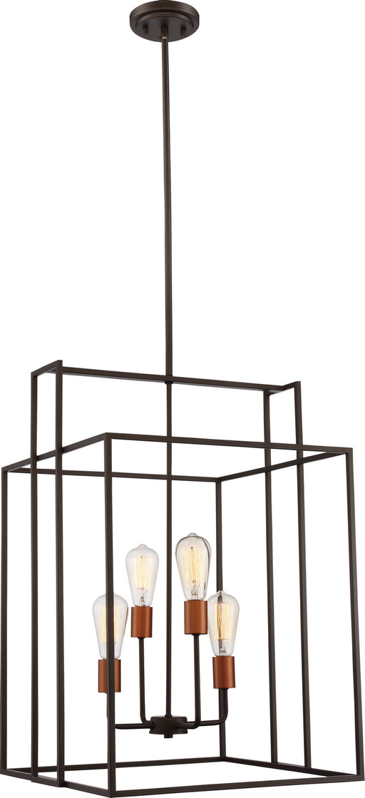 Myhouse Lighting Nuvo Lighting - 60-5853 - Four Light Pendant - Lake - Forest Bronze / Copper Accents