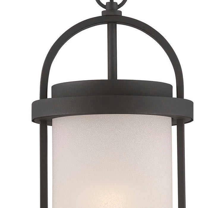 Myhouse Lighting Nuvo Lighting - 62-655 - LED Outdoor Hanging Lantern - Willis - Textured Black / Antique White Glass