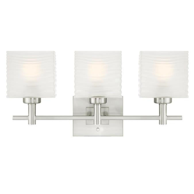 Myhouse Lighting Westinghouse Lighting - 6304000 - Three Light Wall Sconce - Alexander - Brushed Nickel