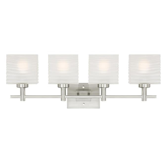 Myhouse Lighting Westinghouse Lighting - 6304100 - Four Light Wall Sconce - Alexander - Brushed Nickel