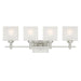 Myhouse Lighting Westinghouse Lighting - 6304100 - Four Light Wall Sconce - Alexander - Brushed Nickel