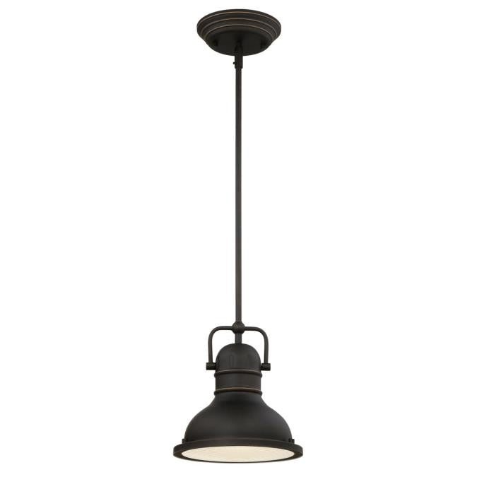 Myhouse Lighting Westinghouse Lighting - 63082A - LED Mini Pendant - Boswell - Oil Rubbed Bronze With Highlights