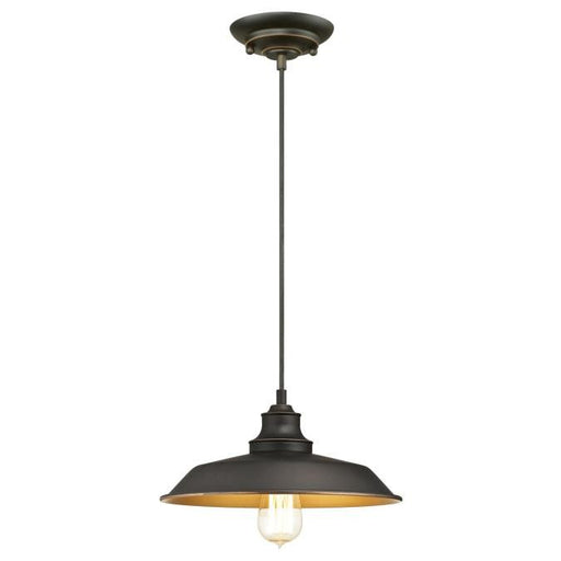 Myhouse Lighting Westinghouse Lighting - 6344700 - One Light Pendant - Iron Hill - Oil Rubbed Bronze With Highlights