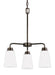 Myhouse Lighting Generation Lighting - 3115203EN3-710 - Three Light Chandelier - Kerrville - Bronze